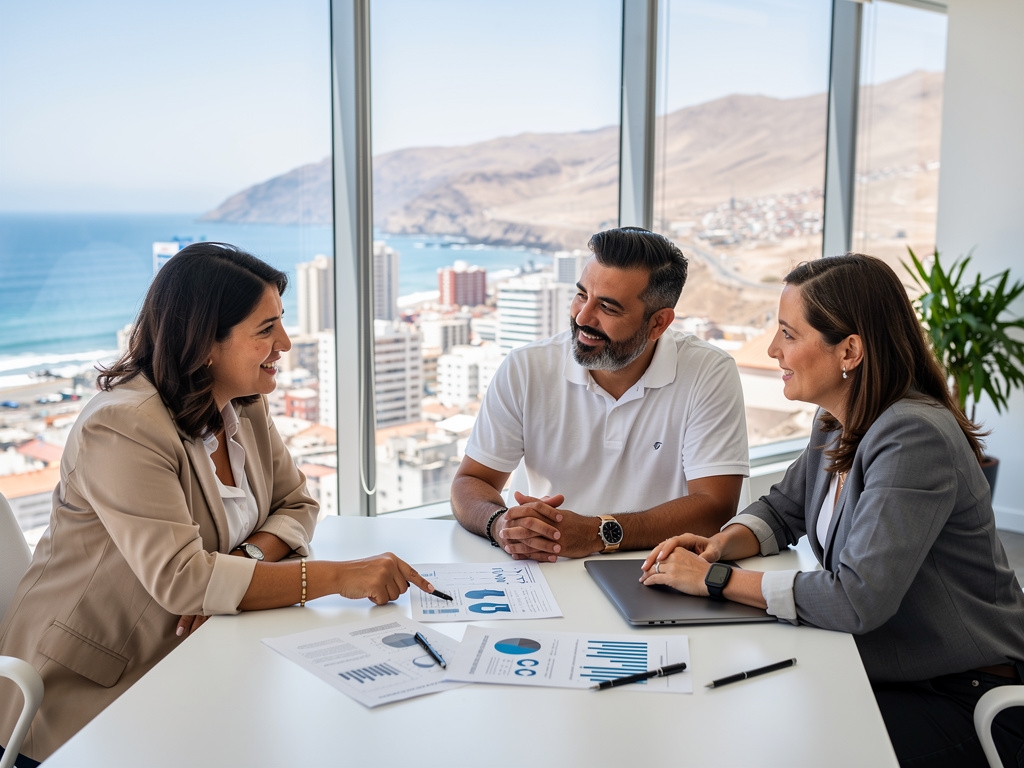 Equipo de trabajo de Flexacil Ultra en su oficina de Antofagasta